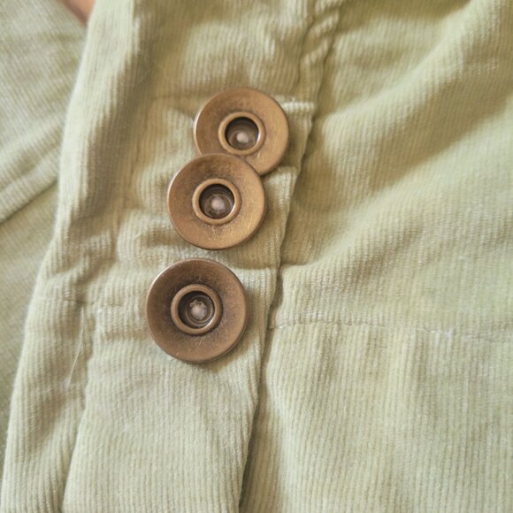 Cjbanks Women's Corduroy Jacket 2X Light Green Button-Up - Picture 4 of 7